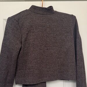 Dark Gray Mock Neck Sweater and skirt